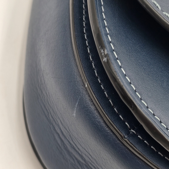 Coach Glovetanned Leather Saddle Bag, Denim Blue - Picture 6 of 16